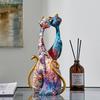 Simple European Style 2pcs Oil Painting Cat Statues Animal Sculpture Room Decoration Accessories Sculptures for Home Design Gift