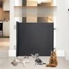 Automatic Retractable Pet Gate - No-Drill, PVC Dog & Cat Jump Barrier for Stairs, Kitchen, Bedroom Doors, Easy Assembly, Pet Safety, Pet Barrier