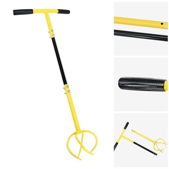 Garden Twist Tiller Manual Hand Tiller with Removable Big Claw Heavy Duty Claw Soil Cultivator with T Handle for Soil Loosening Aerating