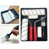 Paint Roller Kit Brush Household Tool with Frame and Tray Cover for Deck Smooth Rolling