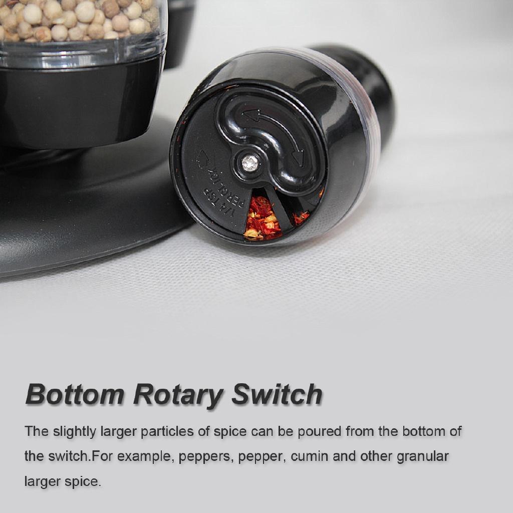 16Pcs Condiment Sets 360 Rotating Spice Jar Rack Kitchen Cruet Condiment Bottle Coffee Sugar Seal Jar Container Castor