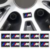 2/5/10Pcs Carbon Fiber Steering Wheel Car Logo Emblem 3D Stickers For M X5 X6 E90 E92 E93 F20 F21 F30 F31 F32 E60 E46 POWER