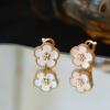 New IN Vintage Popular Brand Earrings Luxury Jewelry for Women Fashion Designer Eardrop Fine Quality Five Flowers Ear Stud