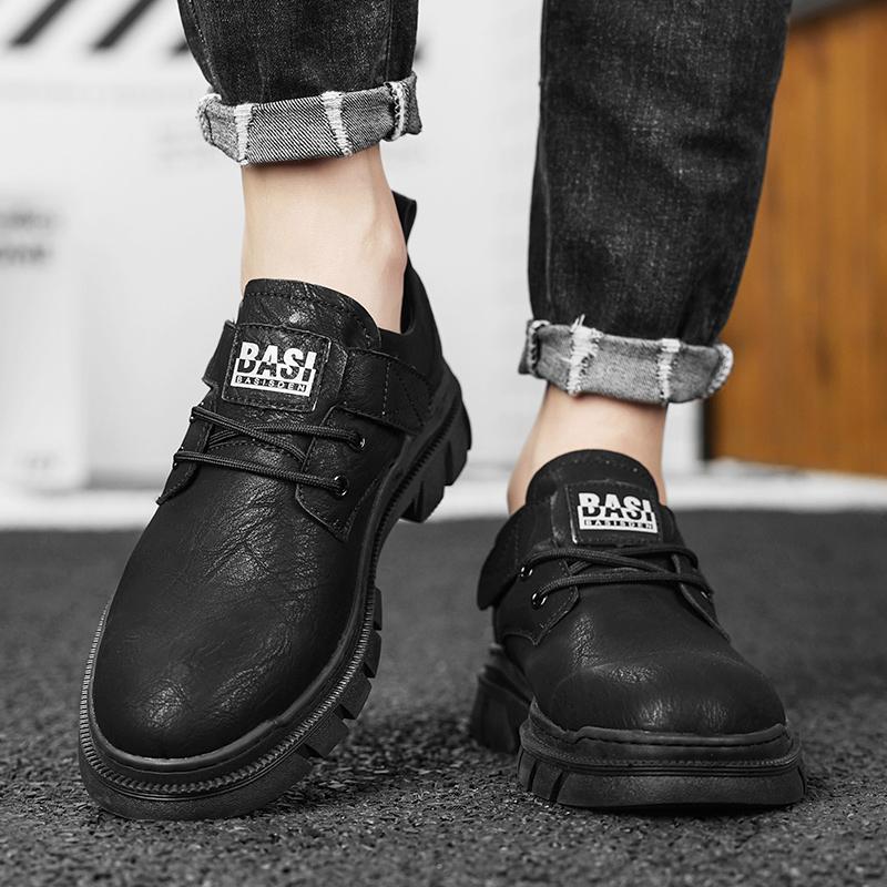 Men's Casual Shoes British Style Business Shoes Wear-resistant Thick Bottom Outdoor Breathable Oxford Shoes All-match Dress Shoe