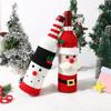 Wine Bottle Sleeve Santa Claus Snowman Reindeer Design Bottle Sleeve Knitted Decoration