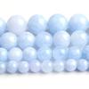 A+ Natural Angelite Stone Beads Round Blue Loose Spacer Beads For Jewelry Making DIY 15" 4/6/8/10mm
