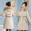 Winter Jacket Women Long Coat Fashion Parkas with Fur Collar Warm Liner Snow Wear Padded Casual Woman Clothes