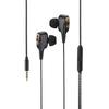 3.5mm Wired Earphones Stereo Headphones Comfortable Wearing In Ear Gaming Earbuds(Black)