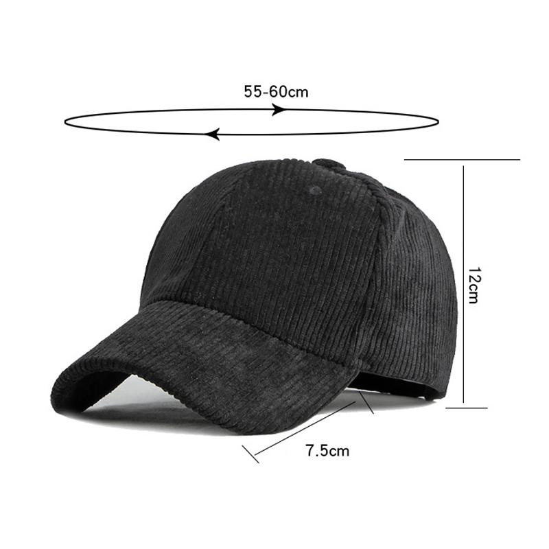 Warm Hat Women Autumn Winter Corduroy Baseball Cap Solid Color Outdoor Sports Cap Snapback Hat Ponytail Panama Cap Visor Hats