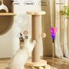 Durable Sisal Cat Scratching Post & Teaser Stick with Climbing Frame