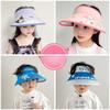 Children's Hat Girl Cartoon Big Hat Brim Sun Protection Hat Little Girl Outdoor Summer Sky Top Sun Hat