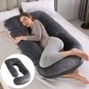 Crystal Velvet J-shaped Pregnancy Pillow Nursing Pillow Pregnant Woman Belly Support Pillow Side Sleeping Pillow Waist Pillow