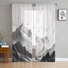 Mountain Sun Cloud Sheer Curtains For Living Room Bedroom Tulle Curtain For Kitchen Voile Curtain Blind Panels
