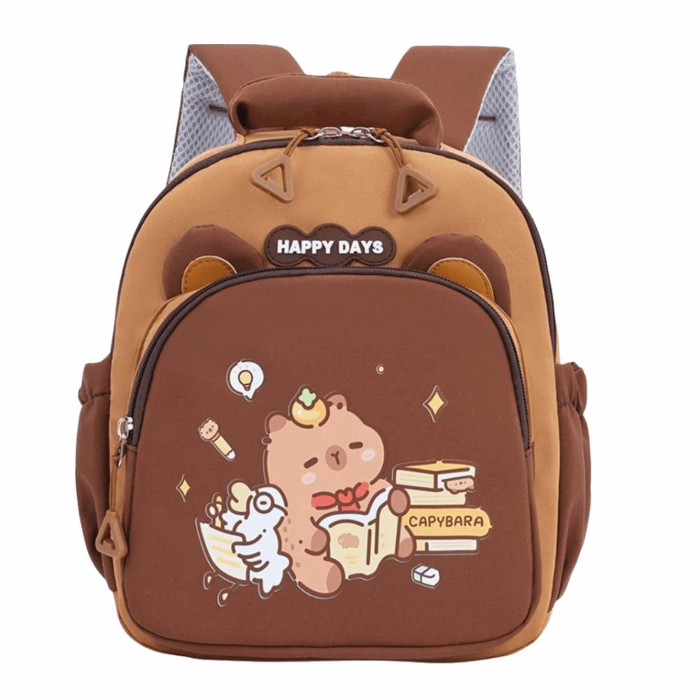 Kawaii Capybara Kindergarten Backpack Lightweight Children School Bag  Toddler