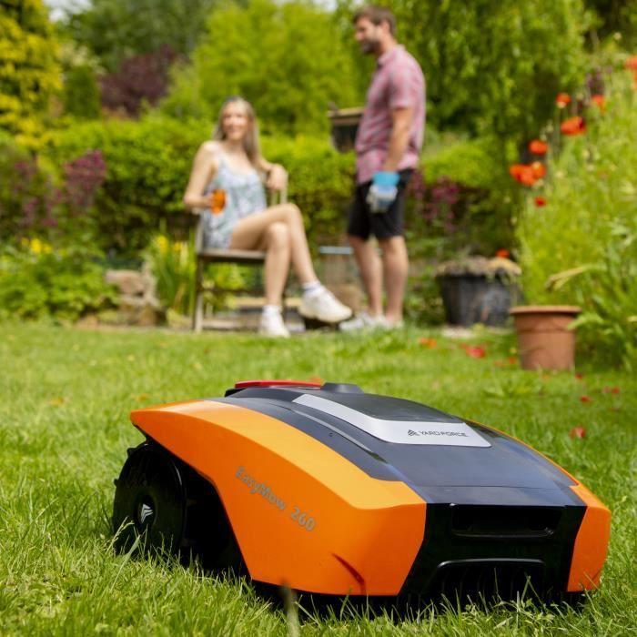 Robot Tondeuse Yard Force Easymow 260B - Tondeuse Robot - Batterie - Largeur De Coupe 16cm - 3 Lames