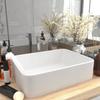 VidaXL Luxury Washbasin Countertop Sink Toilet Hand Wash Basin Bathroom Cosmetic Room Rectangular Interior White 147042