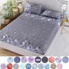 (Without Pillowcase)Fitted Sheet Mattress Cover with All-around Elastic Rubber Band Non Slip Dustproof Bed Sheet