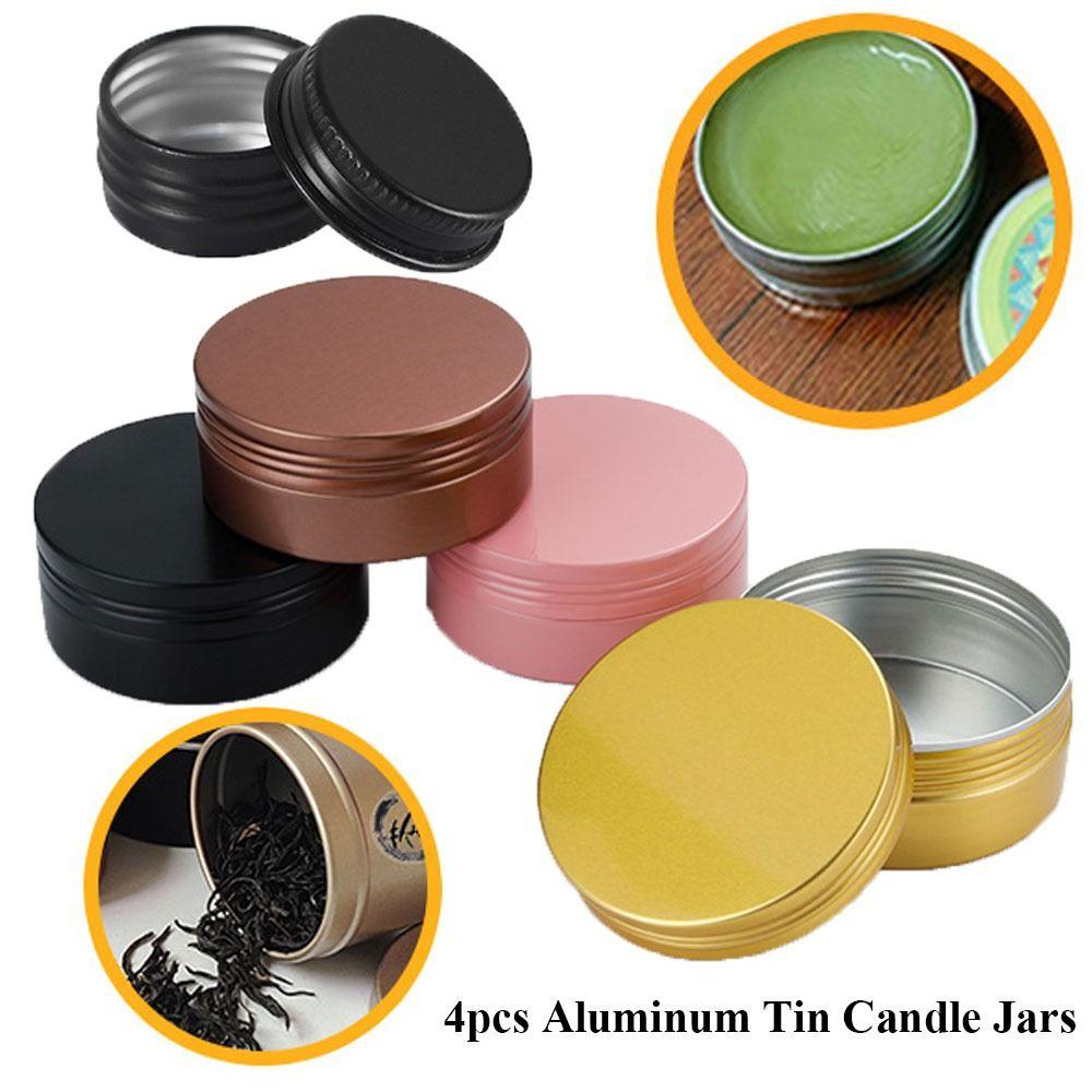 Candle for Cream Balm Metal Box Tea Cans Cosmetic Container Aluminum Tin Jar Refillable Bottles