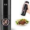 1PC Electric Salt and Pepper Grinder Set With Base USB Rechargeable Grinder Adjustable Coarseness Spice Mill With LED Light