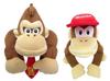 Donkey Kong & Diddy (S) Plush Toy Set (20cm Tall) from the Super Mario All Star Collection