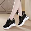 Fashion Women Shoes 2024 Casual Breathable Hollow Out Platform Sneakers Comfortable High Heels New Fashion White Sport Shoes Hot Selling