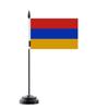 Drapeau De Table - Arménie - 14 X 21 Cm - Polyester - Mât En Plastique - Impression Recto/verso
