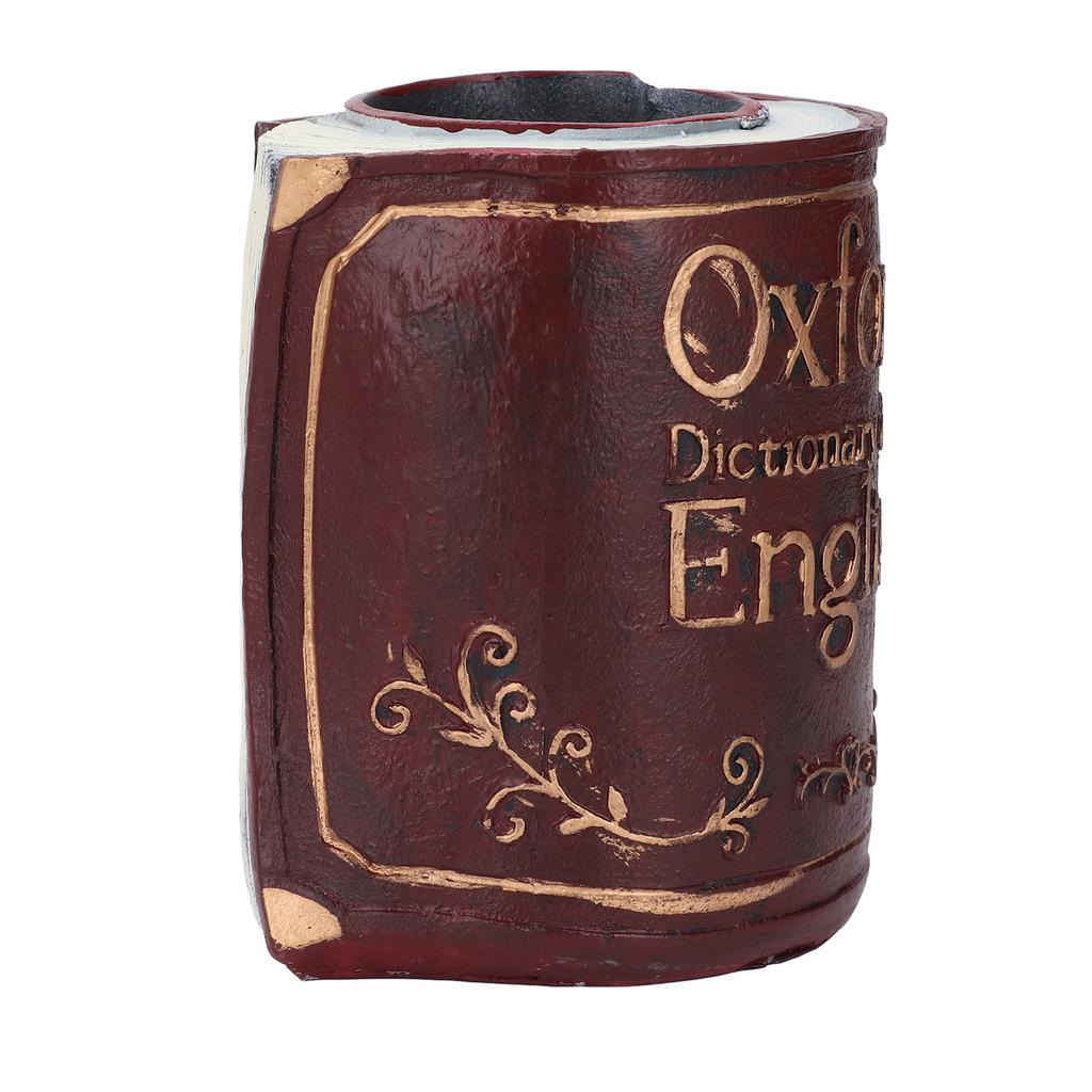 Pen Holder Pencil Desk Organizer Vintage Retro Antique Decorative Library Book Shape Home Office Supply