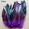 50Pcs 13-20cm Natural Cock Rooster Tail Feathers for DIY Clothes Decor