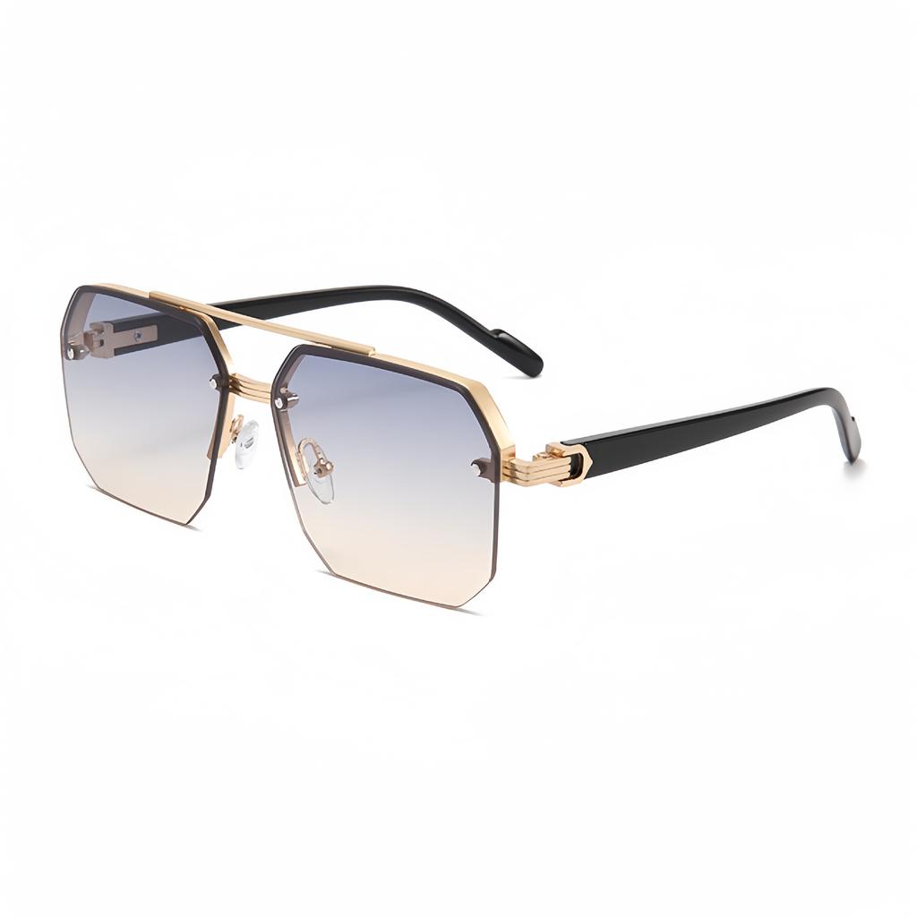 Sunglasses for Men Oversize Pilot Metal Half Frame Fashion Design Women Sunglasses Outdoor Driving Sunshade Sun Glasses Eyeglasses Uv400