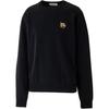 ONITSUKA TIGER Embroidered Knit Crew Neck Long Sleeve Sweatshirt Unisex Sweatshirt Black 2183B468-001