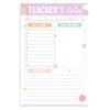 Bohemian Rainbow Teacher Notepad Gratitude Gift with To-Do Lists Contact Log & Notes Section Inspirational Planner for Educators