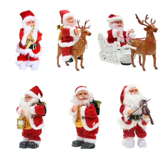 Delicate Santa Display Mold Bright Color Festive Atmosphere Vivid Appearance Christmas Claus Figure Ornament New Year Gift