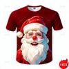 New Fashion 3D Printing Happy Christmas Boy Girls Tshirt Short Sleeve T Shirts Funny Xmas Graphic T-Shirts Y2k Mens Clothing Tees
