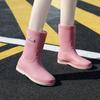 2025 New Women's Waterproof Rain Boots Mid-Calf Non-Slip Soft Sole Outdoor Fashion Stylish Long Rain Boots