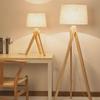 Nordic Style Wooden Tripod Floor Lamp - Triangle Standing Lamp for Living Room or Bedroom