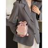 High-Grade Sense Drawstring Bucket Bag for Women Korean Fashion Versatile Pearl Chain Mini Handbags Lady Casual Soft Leather Bag