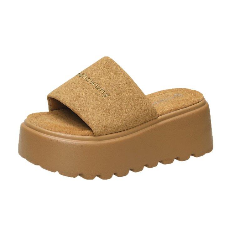 Fashion 7CM Wedge Heels Sandals Women 2025 New Summer Slides Chunky Platform Slippers for Woman Thick Bottom Gladiator Sandalias Mujer