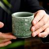 Chinese Style Simple Jade Xiangyun Master Single Cup Retro Yue Kiln Celadon Tea Set Tea Cup Personal Kung Fu Sample Large