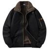 Winter Men's Lapel Jacket Middle-aged Pure Cotton Velvet Thickened Cotton-padded Jacket Men's Loose Large-size Cotton-padded Jacket