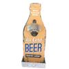 [P2076] - Beige 'Beer' Wooden Wall Bottle Opener (Ice Cold Beer Served Here) - 30x12 Cm