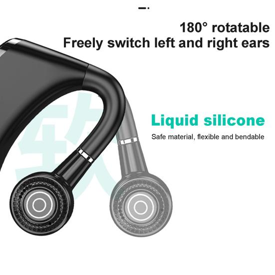 V10P Business Earphone Bluetooth-compatible V5.2 Wireless Touch Control Handsfree Headset