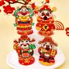 Lucky God of Wealth Stand Model Plate New Year Desk Stand Figures Models Spring Festival