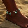 Fashion Luminous Star Pendant Anklets Women Bohemian Bracelet On the Leg Charm Jewelry Party Gift
