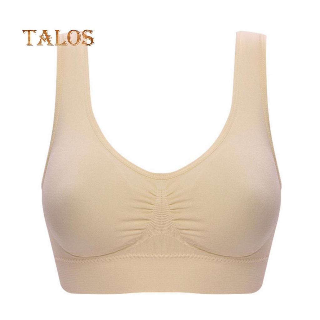 Women Sexy Single Layer Seamless Soft Breathable Bra Wireless Sports Yoga Shapewear Top Female