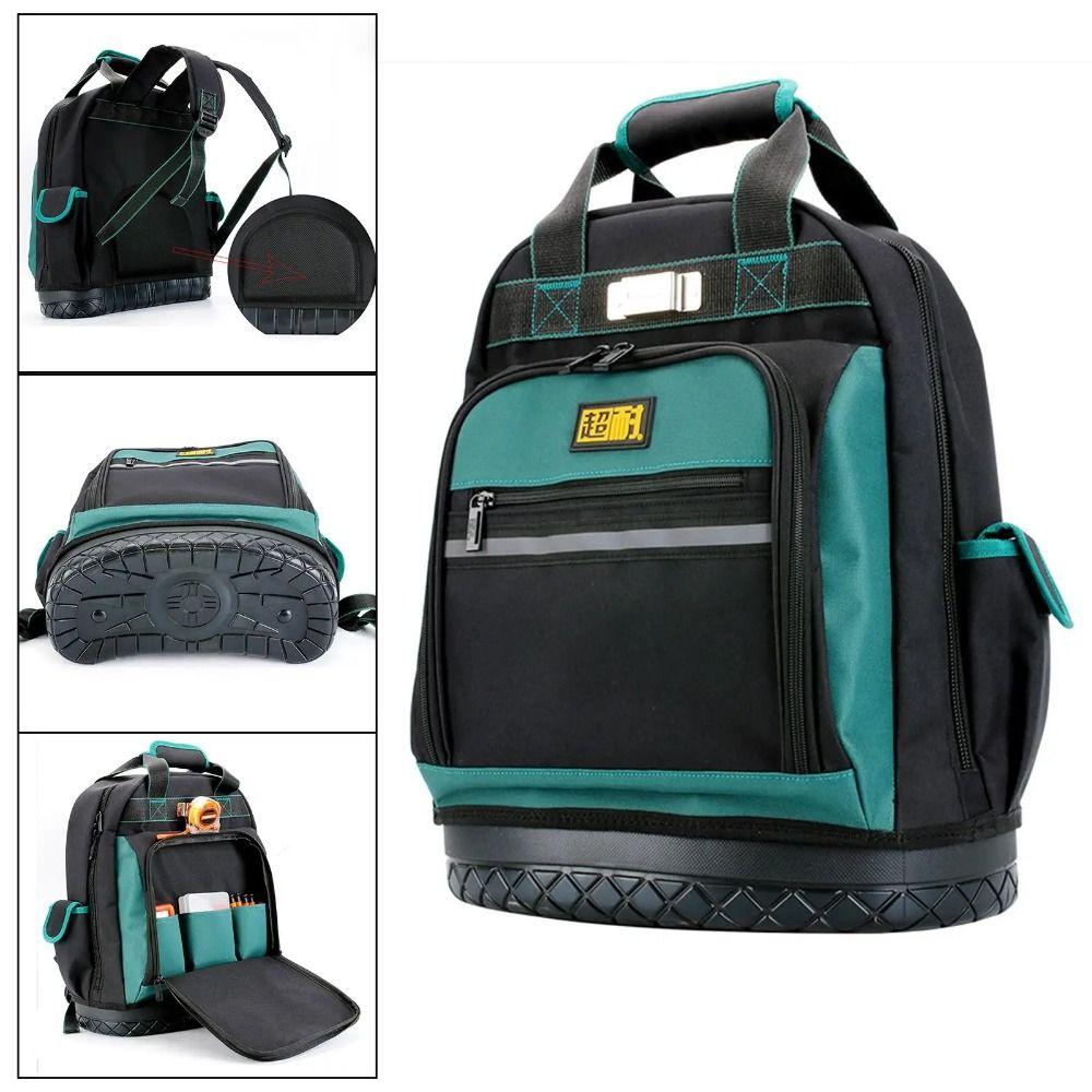 Multi-Pocket Woodworking Bag Waterproof Electrician Toolbag Electrician Backpack  Woodworking