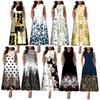 2022 Women's V-Neck Sleeveless Printed Summer Maxi Dress