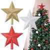 Gold Star Christmas Tree Topper Xmas Decoration 25CM Shiny Ornament