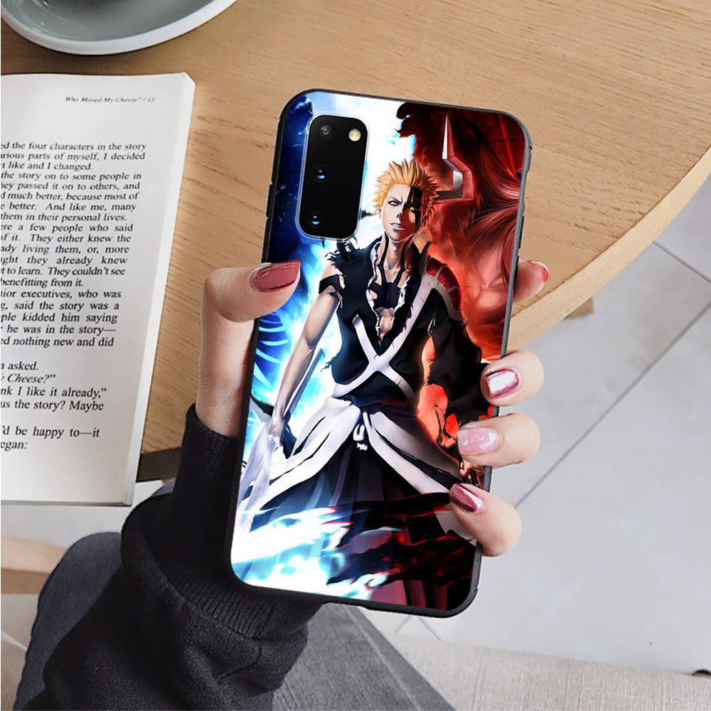 AD90 Anime Bleach Black Case for Samsung Note 20 Lite S24 Ultra S23 S22 A05 A06 A11 A71 A15 A16 A13 A24 A25 A33 A52 A53 M55 M35 Sofe Cover