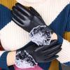 Hengyuanxiang Women's Lambskin Warm Gloves