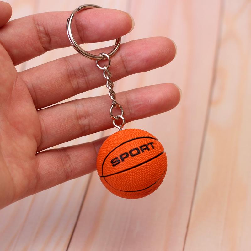 Sports Keychain Set: Basketball, Football, Volleyball - Unique Chain Rings & Personalized Luggage Accessories for Fans